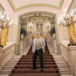 El tenor Plácido Domingo, ayer, en el Gran Teatre del Liceu de Barcelona