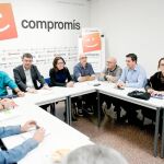 La Ejecutiva de Compromís se reunió ayer pasadas las ocho de la tarde