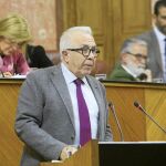 El consejero de Empleo, Empresa y Comercio, José Sánchez Maldonado, ayer, en el Parlamento