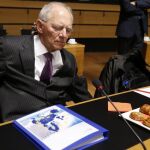 El ministro alemán de Finanzas, Wolfgang Schäuble, asiste a la reunión de ministros de Economía y Finanzas de la Unión Europea en Luxemburgo