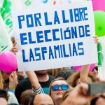 Una de las manifestaciones en contra del «plurilingüismo» que ha sacado a la calle a un total de 340.000 valencianos