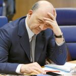 El comisario europeo de Economía, Pierre Moscovici, ayer, en Luxemburgo