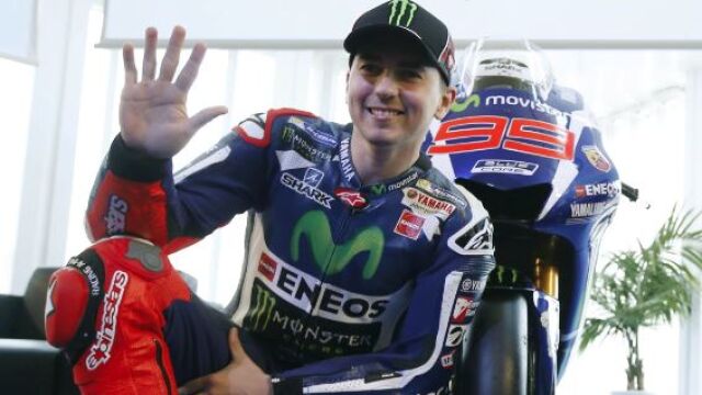 Jorge Lorenzo durante la presentación de la Yamaha YZR-M1