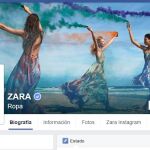 El muro de Zara en Facebook