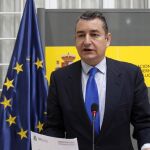Antonio Sanz, delegado del Gobierno en Andalucía, en rueda de prensa