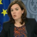 La vicepresidenta, Soraya Sáenz de Santamaría, tras el Consejo de Ministros.