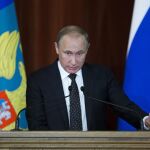 El presidente ruso, Vladímir Putin, ayer, en Moscú