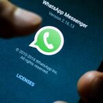 Vista del logotipo del popular servicio de mensajería instantánea en internet WhatsApp