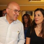 El presidente del PP de Valladolid, Jesús Julio Carnero, se reúne con la secretaria general del ATA, Soraya Mayo.