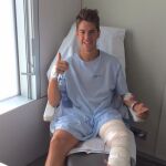 Álvaro García, sonriente, en el Hospital Rey Juan Carlos de Móstoles