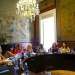 Un momento de la reunión de la subcomisión creada en la Cámara Baja para articular un pacto de Estado contra la violencia de género, esta tarde en Madrid.
