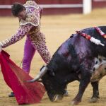 Pase de pecho de Escribano durante su actuación en la reciente Feria de Málaga