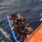 Imagen de un rescate de Salvamento Marítimo el pasado 27 de febrero