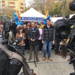 El vicesecretario de Política Social y Sectorial del PP, Javier Maroto, junto a Xavier Albiol
