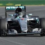 El aleman Nico Rosberg durante la carrera
