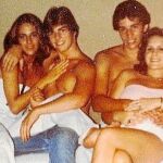 El actor junto a un grupo de amigos