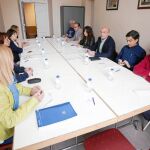 Concentración de periodistas, ayer en la plaza Fuente Dorada de Valladolid