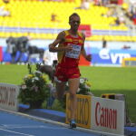 Sergio Sánchez durante el Mundial de Moscú 2013, su última competición internacional