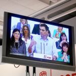 El líder de los socialistas, ayer, durante su intervención en el Comité Federal