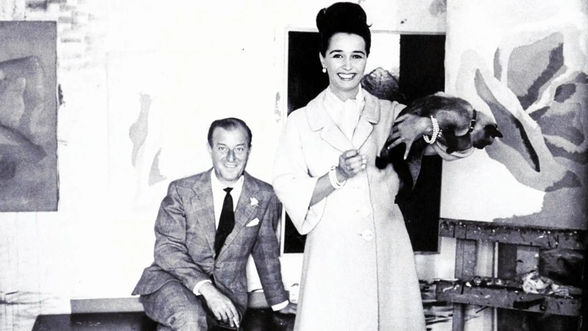 Aline Griffith junto a su esposo y padre de sus hijos, el conde de Quintanilla