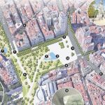 Una Plaza de España más verde y con menos tráfico