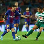 El delantero argentino del FC Barcelona, Leo Messi, durante el partido ante el Eibar
