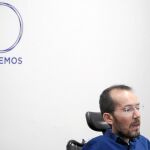 Pablo Echenique comparece ayer tras ser ratificado por Podemos el fin de semana