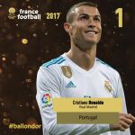 Cristiano Ronaldo iguala a Messi con su quinto Balón de Oro