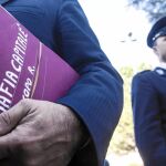 El abogado de uno de los acusados a su llegada a los juzgados en Roma