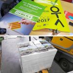Material incautado por la Guardia Civil para el referéndum ilegal del 1-O