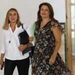 Marifrán Carazo y Carmen Crespo, ayer en el Parlamento