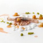 Uno de los platos insignia de Alborada: navaja y oreja