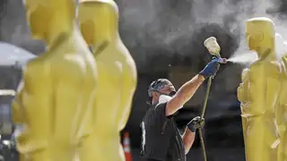 Los operarios llevan una semana trabajando en los alrededores y el interior del Teatro Dolby de Los Ángeles Los operarios llevan una semana trabajando en los alrededores y el interior del Teatro Dolby de Los Ángeles