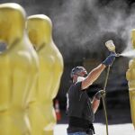 Los operarios llevan una semana trabajando en los alrededores y el interior del Teatro Dolby de Los Ángeles