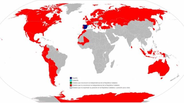 Cataluña, un país que sólo existe en la Wikipedia: ni un solo reconocimiento internacional
