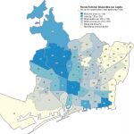 Mapa de la renta familiar disponible en Barcelona por barrios