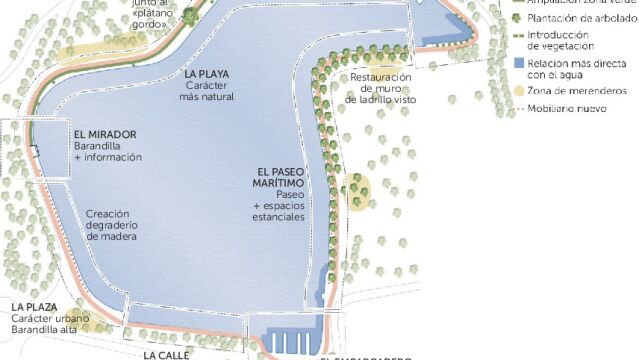 Playa y paseo marítimo para la Casa de Campo