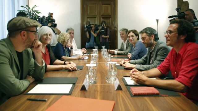 Algunos de los alcaldes del cambio en una imagen de achivo