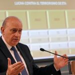 El ministro del Interior en funciones, Jorge Fernández Díaz, ayer