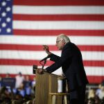 Bernie Sanders, ayer, en Santa Monica