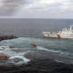 Barcos de la guardia costera surcoreana
