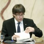El presidente de la Generalitat, Carles Puigdemont