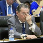 El consejero de Justicia, Emilio de Llera, ayer en el Parlamento andaluz