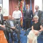 De izquierda a derecha, Juan Ramón Silva, Eduardo González, Jesús Fidel González, Álvaro Polo, Valentín Porta y Geert Paemen