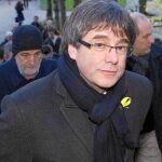 Puigdemont, este sábado en Brujas, donde presentó su lista para el 21-D
