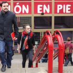El portavoz de Izquierda Unida en el Congreso, Alberto Garzón, a su llegada a la asamblea de la nueva federación de Izquierda Unida en Madrid, celebrada entre ayer y hoy.