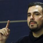 El portavoz de IU, Alberto Garzón