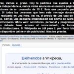 Campaña de Wikipedia solicitando dinero