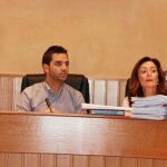 El alcalde de Paterna, Juan Antonio Sagredo, segundo por la izquierda, durante el pleno en el que se paralizó la consulta sobre la ATE Puerto Mediterráneo