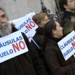 Protesta contra las cláusulas suelo